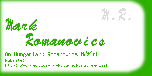 mark romanovics business card